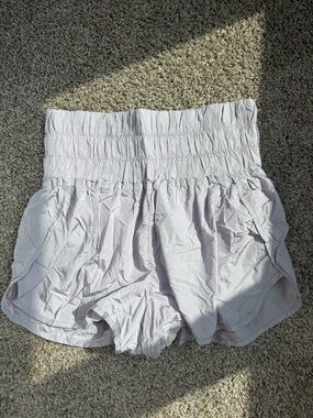FP Movement by Free People High-Waist Lavender Smocked Shorts